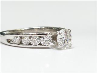 18K White Gold G VS1 2 CT Round Diamond Engagement Ring Sz 7